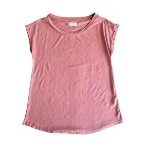 Maurices 24/7 Womens Dusty Rose Pink Crew Neck Short Sleeve T-Shirt Size M